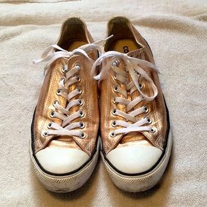 Rose Gold Low Top Converse, W11, M9.5